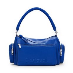 Torebka Desigual. Niebieskie torebki klasyczne Desigual, bez wzorów, klasyczne, bez dodatków. Za 289.99 zł.