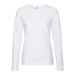 Lekki Sweter Raglanowy Dla Kobiet. Białe swetry fruit of the loom, s, bez wzorów, bez ramiączek. Za 55.99 zł.