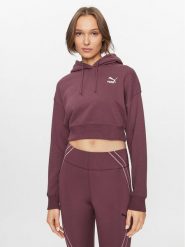 Puma Bluza Classics 621409 Bordowy Regular Fit. Czerwone bluzy Puma, xs, bez wzorów, z bawełny, bez kaptura. Za 299.99 zł.