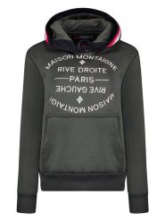 Maison Montaigne Bluza "Fricemai" w kolorze antracytowym rozmiar: XL. Czarne bluzy Maison Montaigne, xl, bez wzorów, bez ramiączek, z kapturem. Za 97.51 zł.