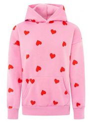 Zwillingsherz Bluza "Hearts" w kolorze jasnoróżowym rozmiar: XXL. Różowe bluzy Zwillingsherz, xxl, bez wzorów, z kapturem. Za 184.95 zł.