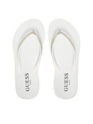 Guess Japonki E5GZ05BB00F Biały. Białe japonki Guess, z aplikacjami, z tworzywa sztucznego. Za 119.99 zł.