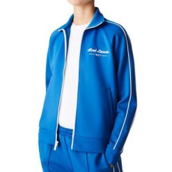 Bluza damska Lacoste SF7094. Niebieskie bluzy bez kaptura Lacoste, xs, bez wzorów, z elastanu, bez kaptura. Za 427.00 zł.