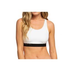Biustonosz sportowy damski Roxy Stay Motivated. Białe biustonosze sportowe Roxy, bez wzorów, z elastanu. Za 87.00 zł.
