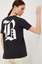 Burton t-shirt bawełniany kolor czarny. Czarne t-shirty Burton, m, bez wzorów, z bawełny, bez kołnierzyka, bez ramiączek. W wyprzedaży za 117.99 zł.