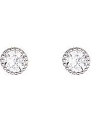 L instant d Or Złote kolczyki-wkrętki z cyrkoniami rozmiar: onesize. Szare kolczyki L instant d Or, z cyrkonią, złote. Za 293.59 zł.