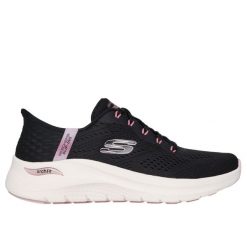 Buty sportowe damskie Skechers Arch Fit 2.0 Easy Chic. Czarne buty do biegania Skechers, bez wzorów, z materiału, bez zapięcia, do biegania. Za 437.50 zł.