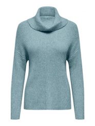 ONLY Golf w kolorze błękitnym rozmiar: S. Niebieskie swetry ONLY, s, bez wzorów, ze splotem, bez ramiączek. Za 157.35 zł.