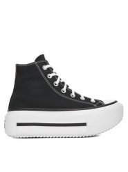 Converse Trampki Chuck Taylor All Star Lift Double Stack A12975C Czarny. Czarne trampki Converse, bez wzorów, z materiału, retro, bez zapięcia. Za 449.99 zł.