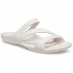 Klapki Dla Dorosłych Crocs Kadee II. Czerwone klapki Crocs, bez wzorów, z materiału, bez obcasa, bez zapięcia. Za 119.99 zł.