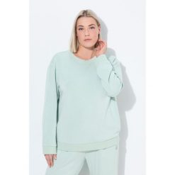Damskie Sweter do yogi pudełkowy wycięcie stójka długi rękaw. Szare swetry Ulla Popken, plus size, bez wzorów, z elastanu, sportowe, plus size, bez ramiączek. W wyprzedaży za 206.99 zł.