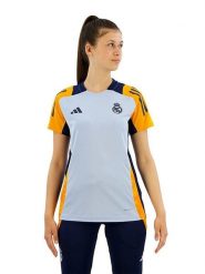 Adidas Koszulka sportowa "Real Madrid 24/25" w kolorze błękitnym rozmiar: S. Niebieskie t-shirty sportowe adidas, s, bez wzorów, bez ramiączek, outdoorowe. Za 109.95 zł.