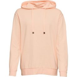 Bluza z kapturem, luźniejszy fason, długi rękaw bonprix perłowy beżowy. Bluzy marki KALENJI. Za 37.99 zł.