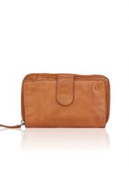 Bellicci Skórzany portfel "Collins" w kolorze jasnobrązowym - 9 x 17 x 3 cm rozmiar: onesize. Brązowe portfele Bellicci, bez wzorów, z materiału. Za 113.99 zł.