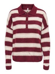 ONLY Sweter Talio 15358606 Bordowy Regular Fit. Czerwone swetry ONLY, xs, bez wzorów, z syntetyku, bez ramiączek. Za 149.99 zł.