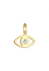 Elli Damski Charm Evil Eye Symbol Trend Minimal z kryształkami ze srebra próby 925 sterling silver Naszyjniki 1 ct. Szare naszyjniki Elli, z materiału, srebrne. Za 163.99 zł.