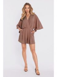 Made of emotion Kombinezon w kolorze brązowym rozmiar: XL. Brązowe kombinezony Made Of Emotion, xl, bez wzorów, z tkaniny, bez kołnierzyka, bez ramiączek. Za 279.99 zł.