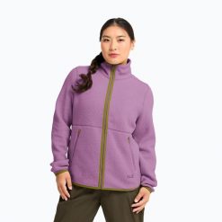 Bluza polarowa damska Jack Wolfskin Lite Curl Full Zip. Czerwone bluzy bez kaptura Jack Wolfskin, s, bez wzorów, z materiału, bez kaptura. Za 509.99 zł.