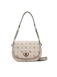 Guess Torebka Emelie Logo HWGP99 28200 Écru. Torebki klasyczne Guess, z aplikacjami, ze skóry, bez dodatków. Za 659.99 zł.