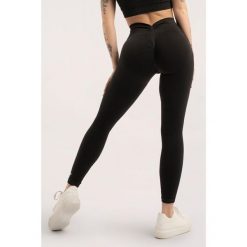 Legginsy fitness damskie Gym Glamour deep push up 2.0. Czarne legginsy GYM GLAMOUR, bez wzorów, glamour. Za 169.99 zł.