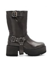 JENNY Botki WS22236-05 Czarny. Czarne botki Jenny, bez wzorów, z syntetyku, bez obcasa, na słupku, bez zapięcia. Za 129.99 zł.