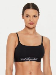 KARL LAGERFELD Biustonosz top 240W2129 Czarny. Czarne biustonosze KARL LAGERFELD, m, bez wzorów, z bawełny, bez kołnierzyka, bez ramiączek. Za 129.99 zł.