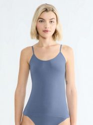 Sloggi Top "Go Sense" w kolorze szaroniebieskim rozmiar: L. Niebieskie topy Sloggi, l, bez wzorów, bez kołnierzyka, bez ramiączek. Za 64.95 zł.