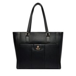 Torebka Beverly Hills Polo Club. Czarne shopper bag Beverly Hills Polo Club, bez wzorów, bez dodatków. Za 239.99 zł.