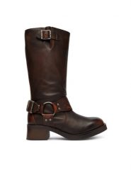 Steve Madden Oficerki Bonetta 11005590 Brązowy. Brązowe kozaki Steve Madden, bez wzorów, ze skóry, bez obcasa, na płaskiej podeszwie, bez zapięcia. Za 949.99 zł.