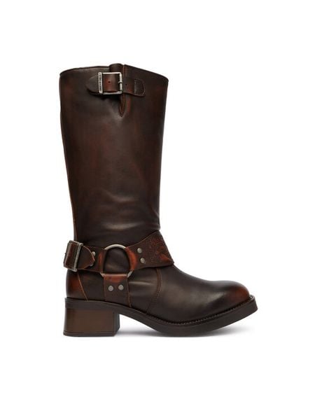 Steve Madden Oficerki Bonetta 11005590 Brązowy. Brązowe kozaki Steve Madden, bez wzorów, bez obcasa, na płaskiej podeszwie, bez zapięcia. Za 949.99 zł.