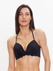 Hunkemöller Góra od bikini Scallop 191272 Czarny. Czarne bikini Hunkemöller, bez wzorów, z syntetyku. Za 159.99 zł.