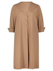 Vera Mont Sukienka w kolorze jasnobrązowym rozmiar: 44. Brązowe sukienki Vera Mont, na co dzień, bez wzorów, z bawełny, bez kołnierzyka, bez ramiączek, midi, proste. Za 113.63 zł.