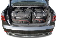 Torby Do Bagażnika Audi A4 Limousine 2015-2024 5Szt Kjust. Czarne torby podróżne KJUST, bez wzorów, z kauczuku. Za 1,575.00 zł.