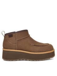 Ugg Botki W Cityfunc Ultra Mini 1158193 Brązowy. Brązowe botki UGG, bez wzorów, ze skóry, bez obcasa, na płaskiej podeszwie, bez zapięcia. Za 869.99 zł.