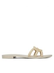 Guess Klapki FLJHO2 ELE03 Beżowy. Brązowe klapki Guess, z aplikacjami, z syntetyku, bez obcasa, bez zapięcia. Za 329.99 zł.
