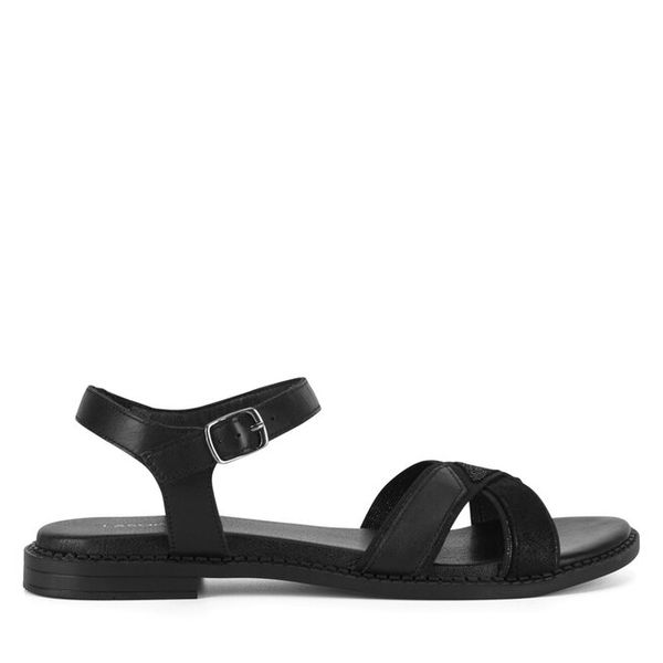 Sandały Lasocki. Czarne sandały Lasocki, bez wzorów, bez obcasa, na płaskiej podeszwie, bez zapięcia. Za 129.99 zł.