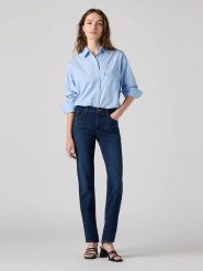 Levi's Dżinsy - Slim fit - w kolorze granatowym rozmiar: W28/L30. Niebieskie jeansy Levi's, l, z aplikacjami, klasyczne, z podwyższonym stanem. Za 146.45 zł.