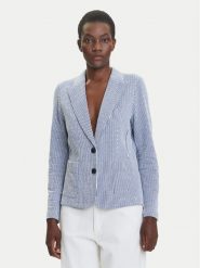 Olsen Marynarka 15001434 Niebieski Regular Fit. Niebieskie marynarki i żakiety Olsen, bez wzorów, z bawełny, bez ramiączek. Za 519.99 zł.