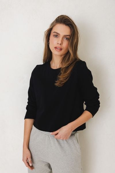 BLUZKA PENNY CZARNA S - Flawless. Czarne bluzki Flawless, s, bez wzorów, z bawełny, klasyczne, bez kołnierzyka, bez ramiączek. Za 189.00 zł.