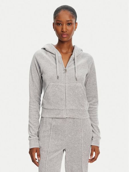 Juicy Couture Bluza Madison JCWA122001 Szary Slim Fit. Szare bluzy Juicy Couture, m, bez wzorów, z syntetyku, bez ramiączek, bez kaptura. Za 309.99 zł.