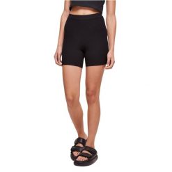 Damskie Szorty z dzianiny Urban Classics Rib. Czarne szorty Urban Classics, bez wzorów, z dzianiny. Za 183.50 zł.