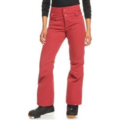 Spodnie snowboardowe damskie ROXY Diversion. Czerwone spodnie narciarskie Roxy, bez wzorów, snowboardowy. W wyprzedaży za 350.00 zł.