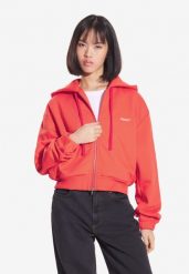 Bluza sportowa damska Prosto Bomb z kapturem. Czerwone bluzy z kapturem Prosto., m, z aplikacjami, z bawełny, z kapturem. Za 210.99 zł.