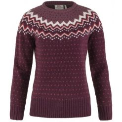 Sweter damski Fjallraven Ovik Knit Sweater. Czerwone swetry Fjällräven, na jesień, m, bez wzorów, z dzianiny, biznesowe, bez ramiączek. Za 681.99 zł.