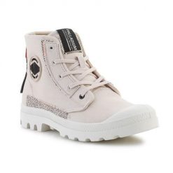 Buty do chodzenia damskie Palladium Pampa Underlayer. Brązowe buty trekkingowe Palladium, z materiału, bez zapięcia. Za 432.00 zł.
