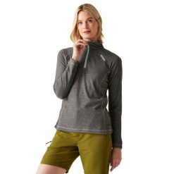Bluza Polarowa Damska Montes Suwak Do Połowy. Szare bluzy z kapturem Regatta, xl, bez wzorów, z materiału, bez kaptura, na golfa. Za 94.99 zł.