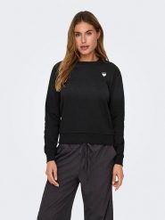 JDY Bluza w kolorze czarnym rozmiar: XXL. Czarne bluzy JDY, xxl, bez wzorów, z bawełny, bez kaptura. Za 57.33 zł.