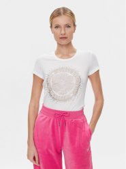 Guess T-Shirt Camelia W4RI47 J1314 Biały Slim Fit. Białe t-shirty Guess, xs, z aplikacjami, z bawełny, bez kołnierzyka, bez ramiączek. Za 159.99 zł.