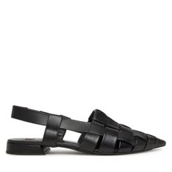 Sandały HÖGL. Czarne sandały Högl, bez wzorów, bez obcasa, na płaskiej podeszwie, bez zapięcia. Za 679.99 zł.