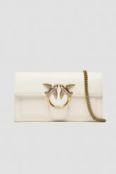 PINKO Biała kopertówka damska Love One Wallet C Vitello. Białe kopertówki Pinko, bez wzorów, ze skóry, eleganckie, bez dodatków. W wyprzedaży za 809.99 zł.